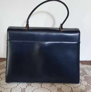 Borsetta vintage pelle blu