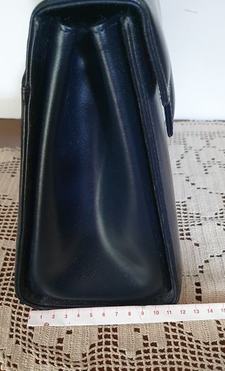 Borsetta vintage pelle blu