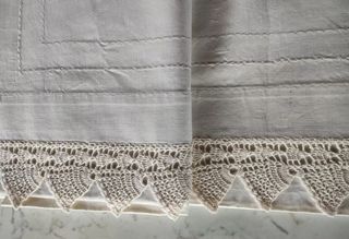 Lenzuolo matrimoniale bordo uncinetto