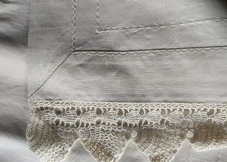 Lenzuolo matrimoniale bordo uncinetto