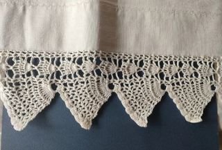 Lenzuolo matrimoniale bordo uncinetto