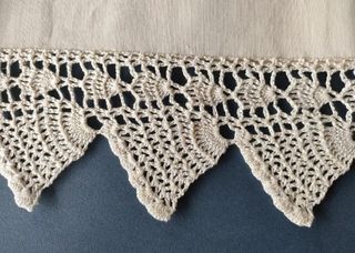 Lenzuolo matrimoniale bordo uncinetto