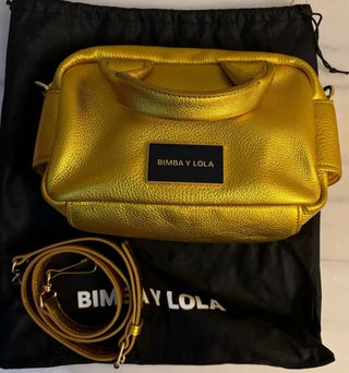 BOLSO PIEL BIMBA Y LOLA DORADO