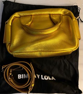 BOLSO PIEL BIMBA Y LOLA DORADO