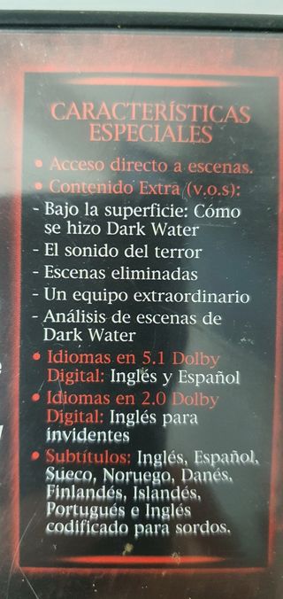 Dark Water (La huella) (2005) 1ª EDICIÓN + GUÍA