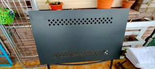 Mesa metálica terraza jardin