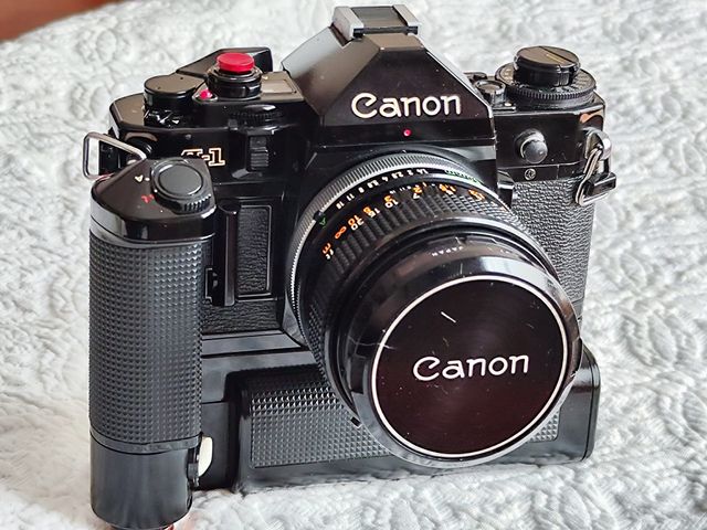 Espectacular CANON A-1 motorizada + SSC 50mm f1.4