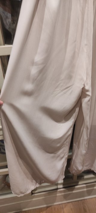 Pantalón ancho beige