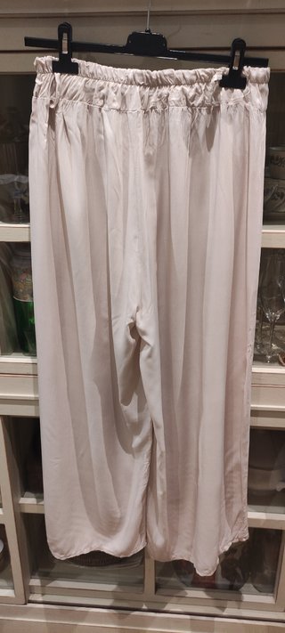 Pantalón ancho beige