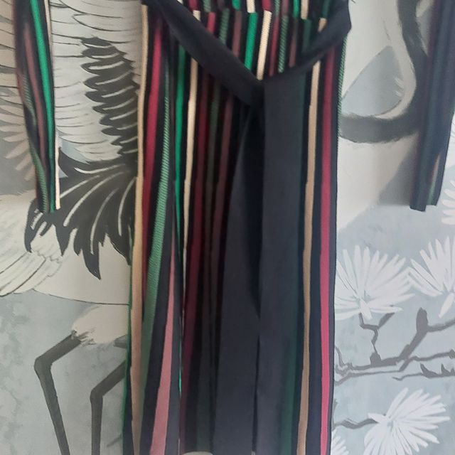 Vestido marca Suncoo rayas con cinturón. XS