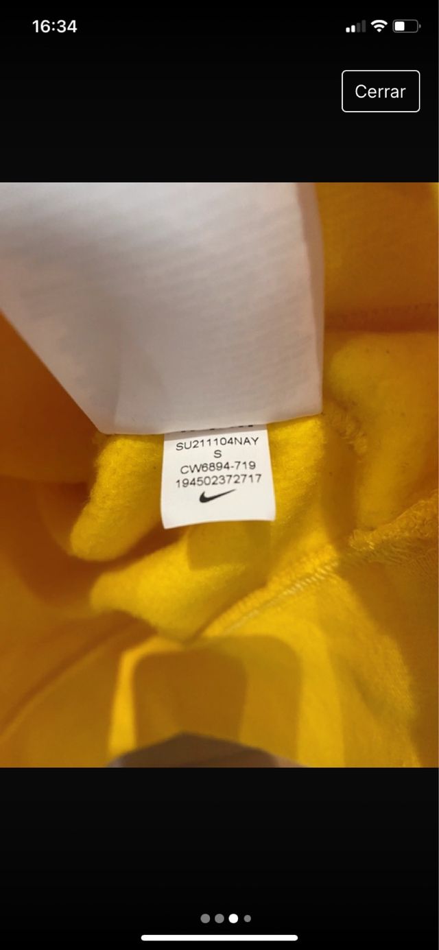 Sudadera nike amarilla