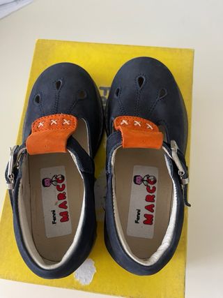 Scarpe pelle bimbo 24