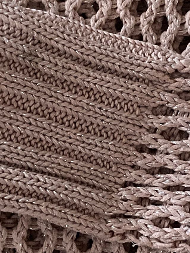 Jersey rosa palo hilo plata Only.