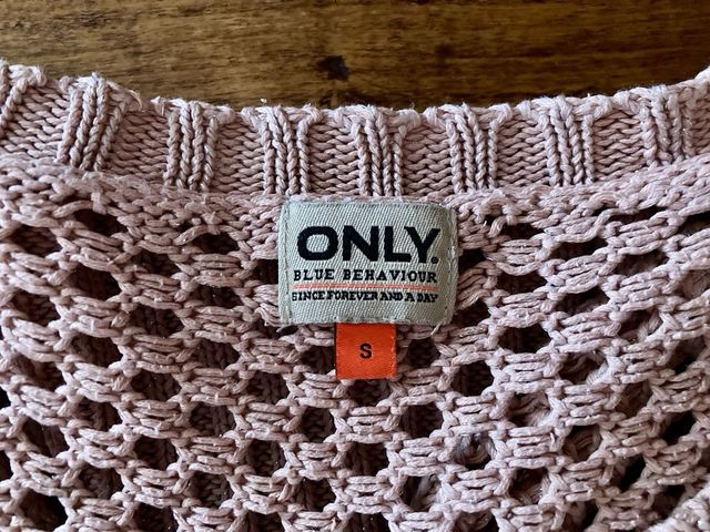 Jersey rosa palo hilo plata Only.