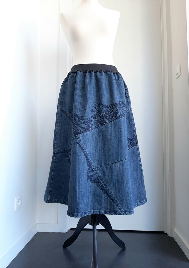 Falda Larga Vaquera Vintage