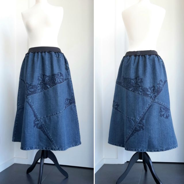 Falda Larga Vaquera Vintage