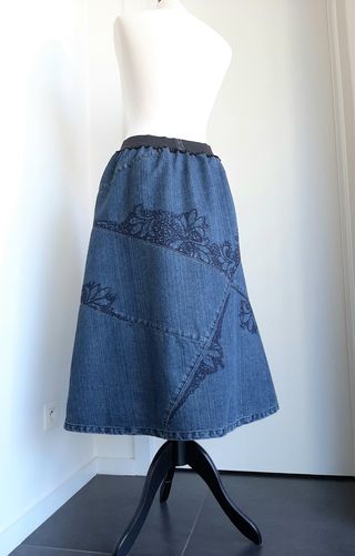 Falda Larga Vaquera Vintage 