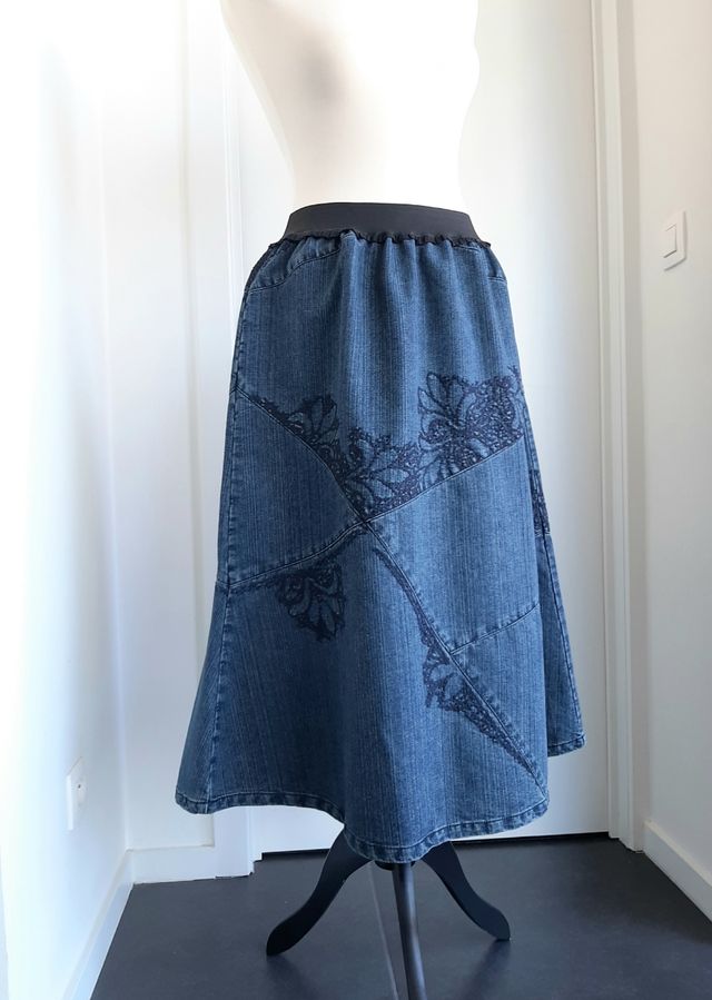 Falda Larga Vaquera Vintage