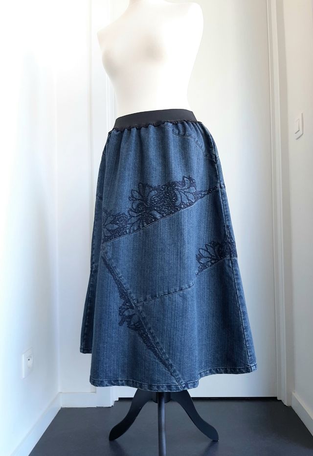 Falda Larga Vaquera Vintage