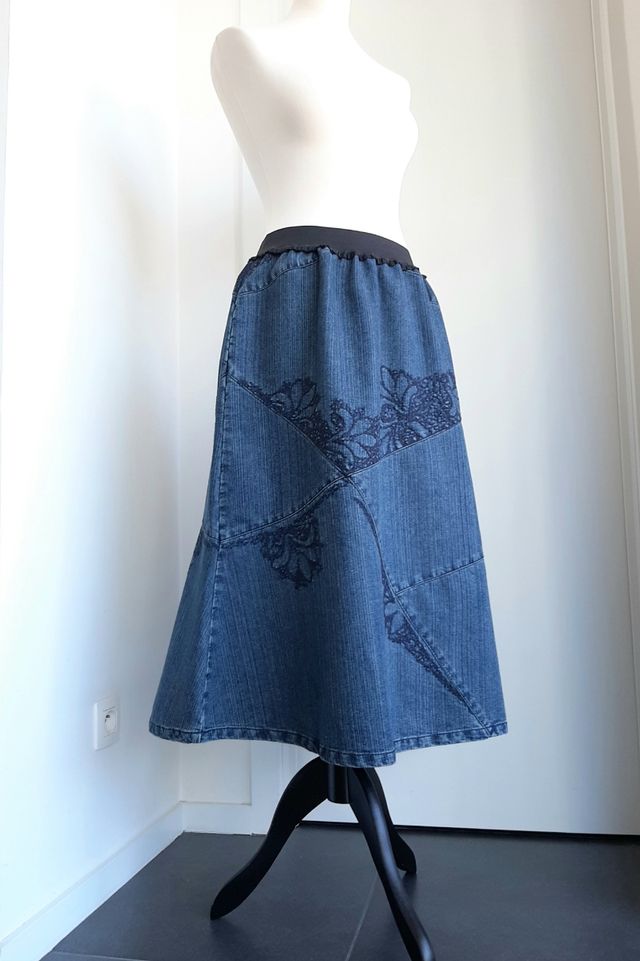 Falda Larga Vaquera Vintage