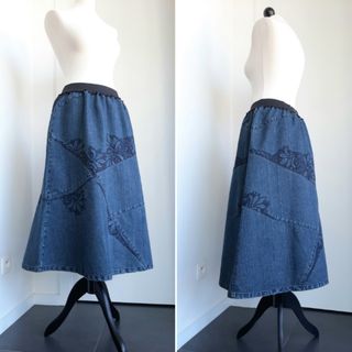 Falda Larga Vaquera Vintage 