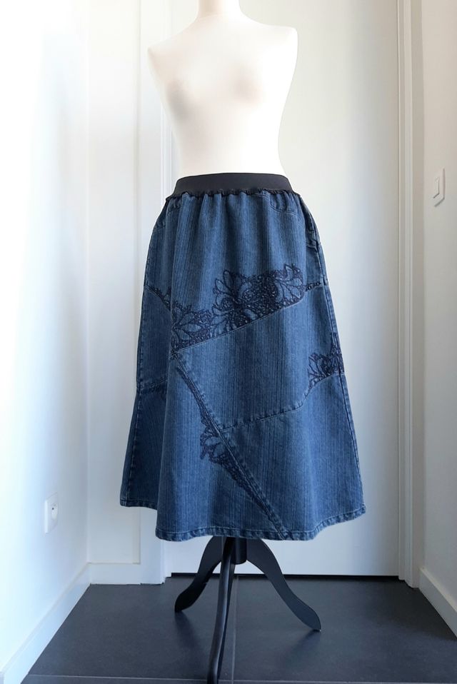 Falda Larga Vaquera Vintage