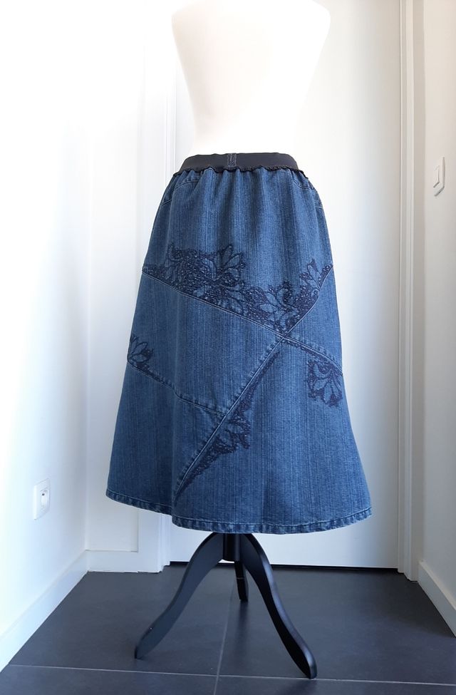 Falda Larga Vaquera Vintage