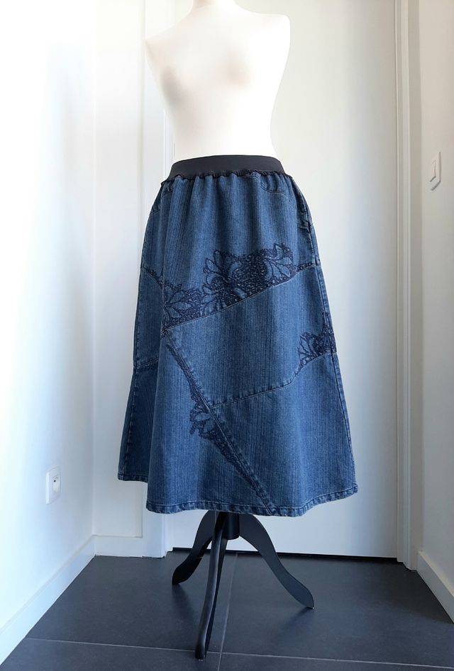 Falda Larga Vaquera Vintage