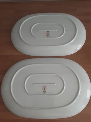 Lote dos fuentes Irabia porcelana.