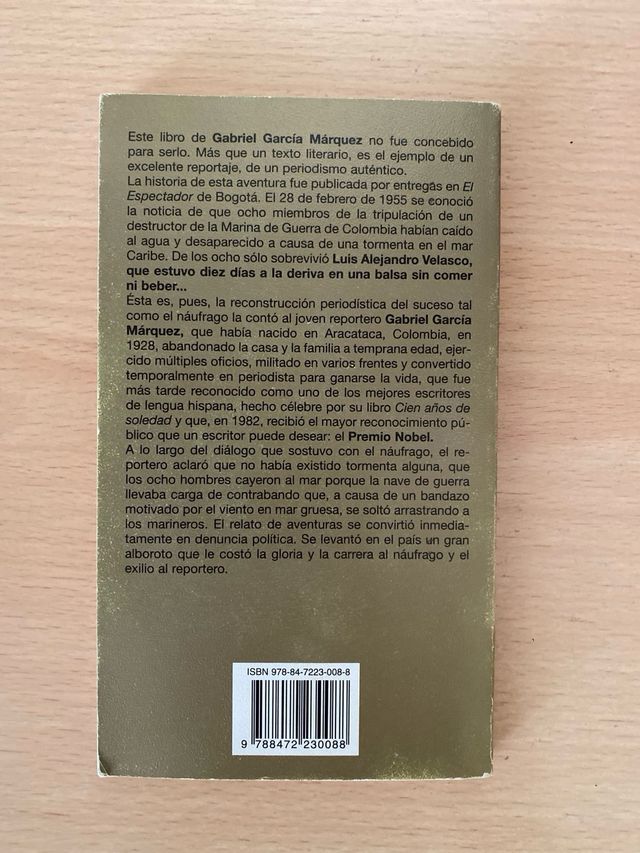 Relato de un náufrago - Gabriel Garcia Márquez