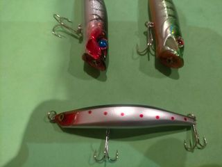 Último lote 5 Señuelos artificiales pesca.