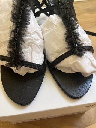 Sandalias Farrutx negras piel t37