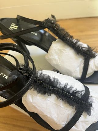 Sandalias Farrutx negras piel t37