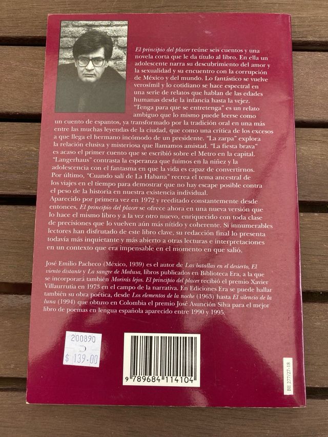 El principio del placer. José Emilio Pacheco