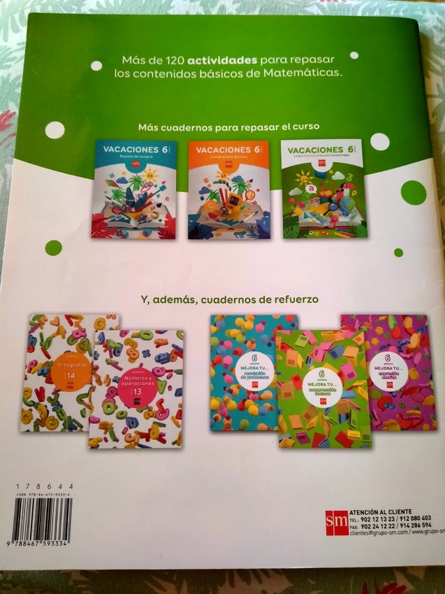 Libros de texto de 6 de primaria, y de 1 de la eso