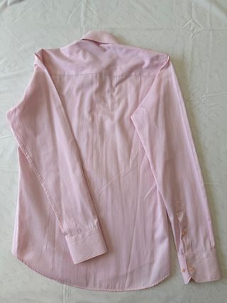 Camisa traje lisa rosa