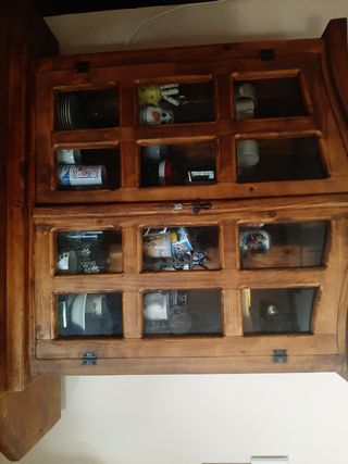 Vitrina estilo rústico mexicano