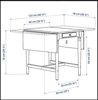Tavolo MESA BLANCA INGATORP di Ikea, modello Ingartorp