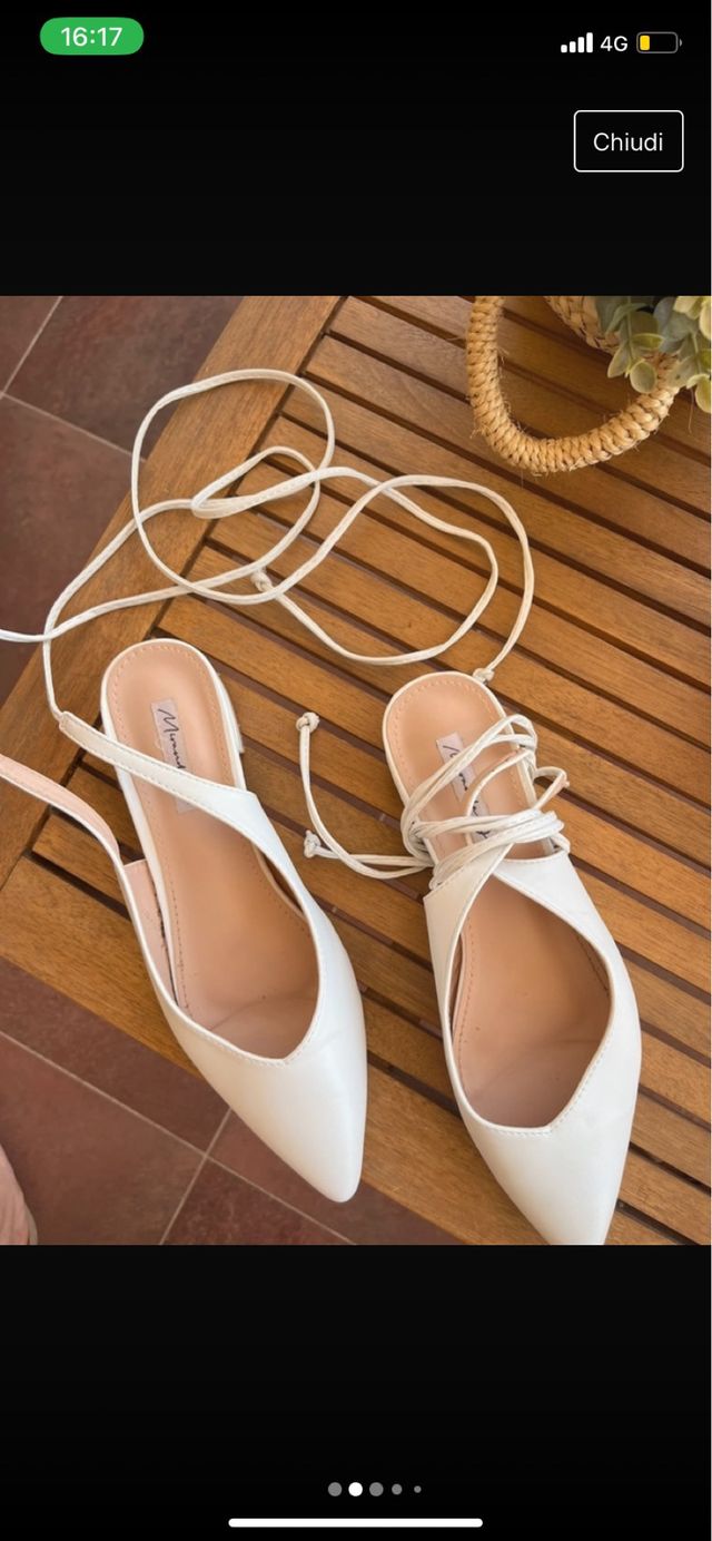 Sandali a punta alla schiava donna