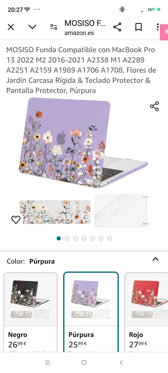 Carcasa Mosiso para Apple Macbook 13 pulgadas 