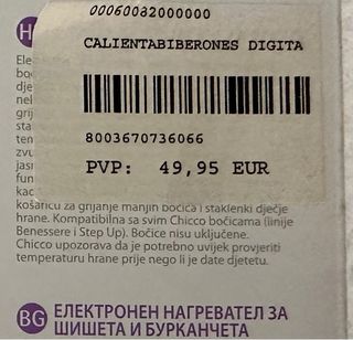 Calienta biberones Chicco