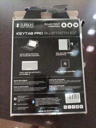 Funda tablet con teclado magnético