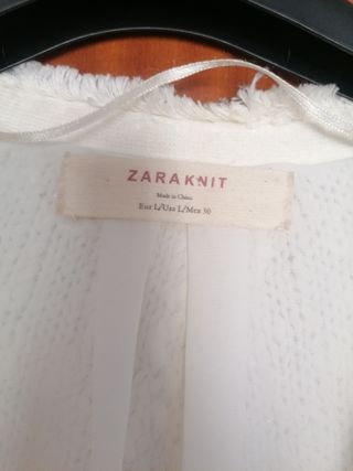 Cardigan Zara conforro de gasa por dentro a modo d