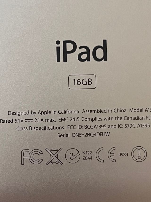 Ipad 2 16 gb (NO FUNCIONA TÁCTIL)
