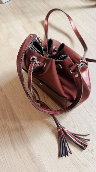 Bolso mujer de cuero saffiano