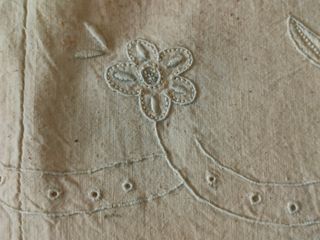 Antico lenzuolo matrimoniale ricamato