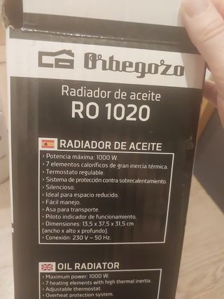 Radiador Orbegozo 1000w