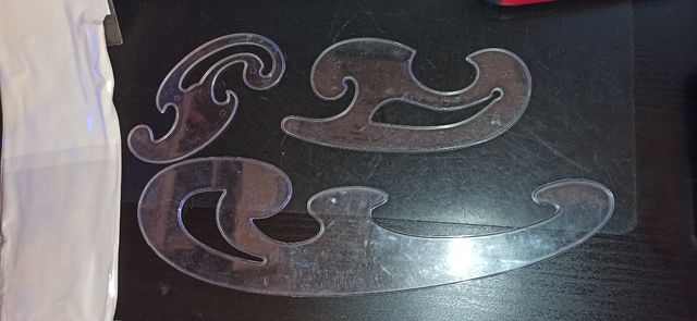 Set 3 plantillas curvas dibujo tecnico