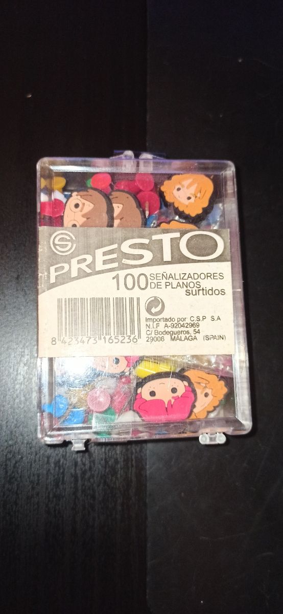 Pinchos para tablero de corcho