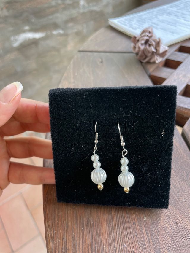 Orecchini perle bianche